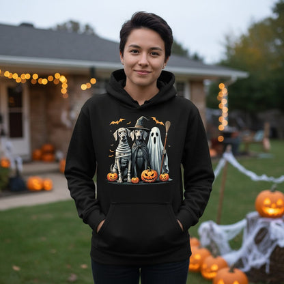 Halloween Weimaraner Dogs Halloween weimaraner dogs Hoodie Black lifestyle mockup