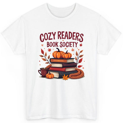 Cozy Readers Book Society reading T-Shirt White product mockup