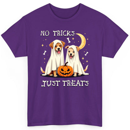No Tricks Just Treats Halloween dogs T-Shirt Purple product mockup
