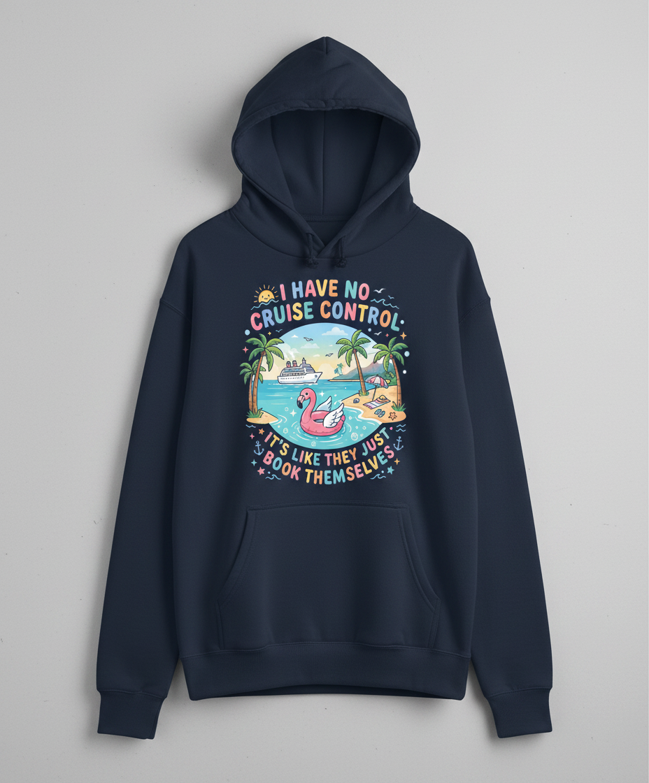 I Have No Cruise Control Funny Cruise Vacation Design Hoodie - Navy