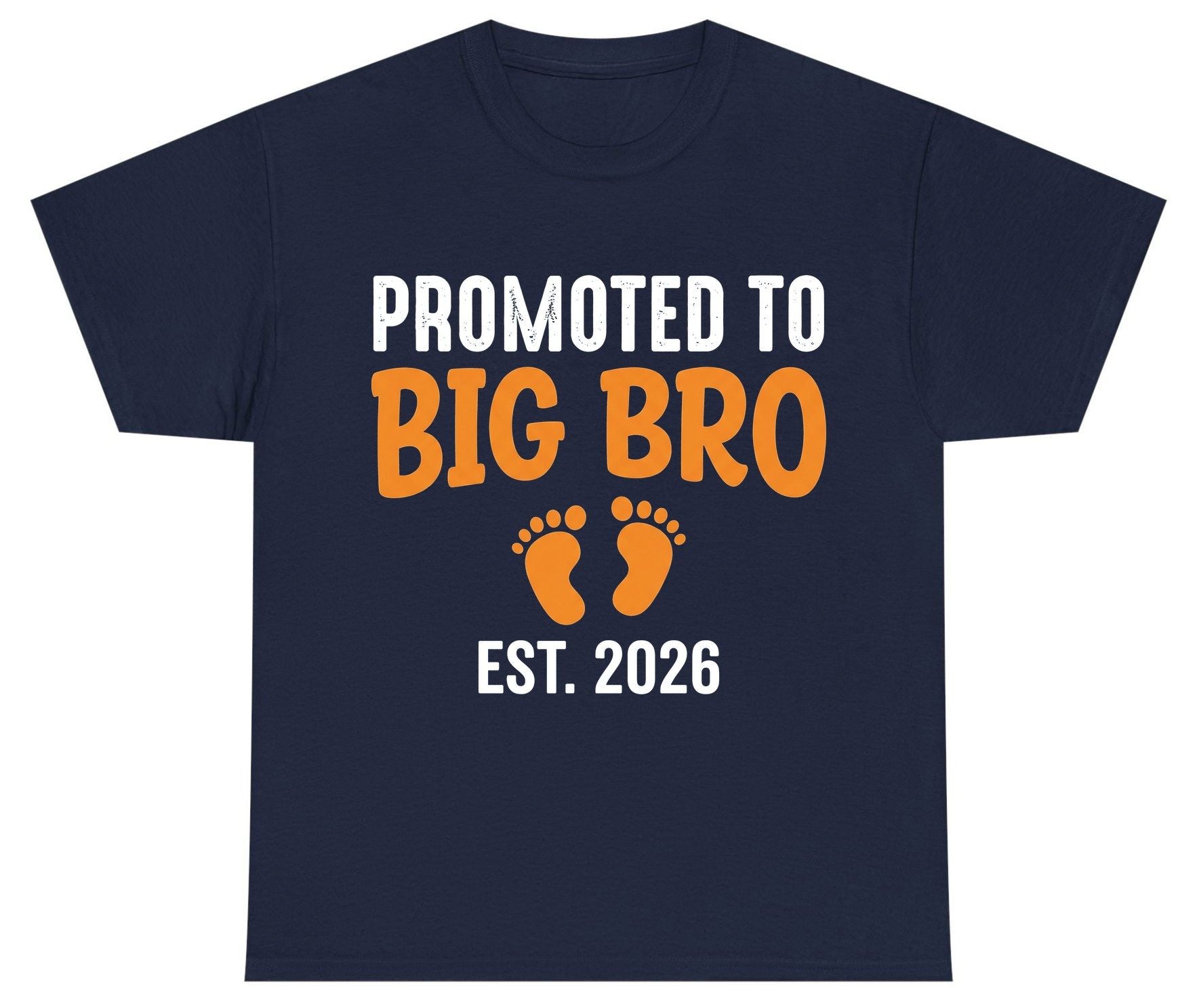 Promoted TO BIG BRO EST 2026 Pregnancy Announcement Youth T-Shirt - product mockup - Navy