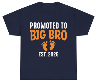 Promoted TO BIG BRO EST 2026 Pregnancy Announcement Youth T-Shirt - product mockup - Navy