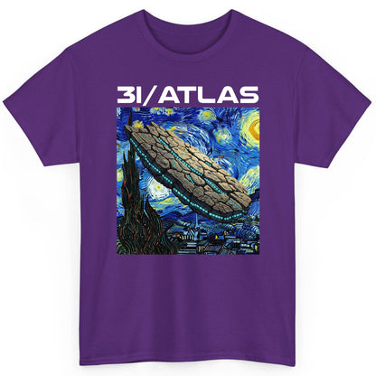 31 Atlas van gogh sci-fi mashup T-Shirt Purple product mockup