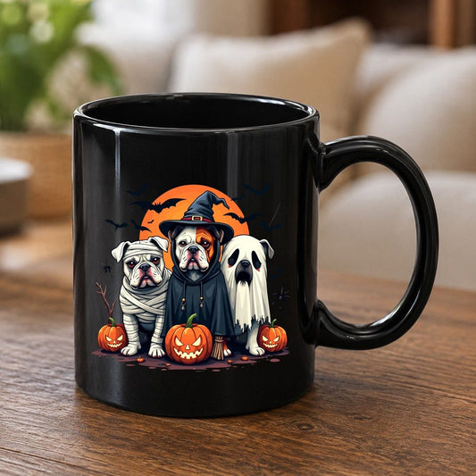 Halloween Bulldogs Costumes Halloween bulldogs Black Mug Black product mockup