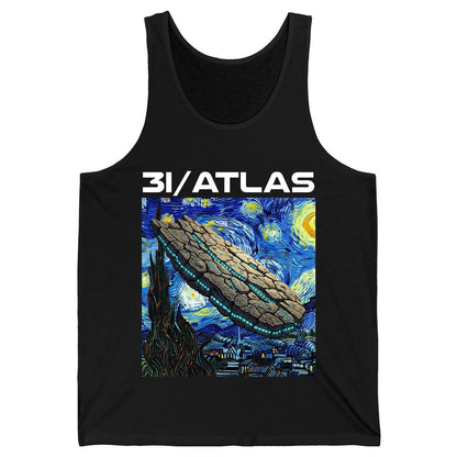 31 Atlas van gogh sci-fi mashup Tank Top Black product mockup
