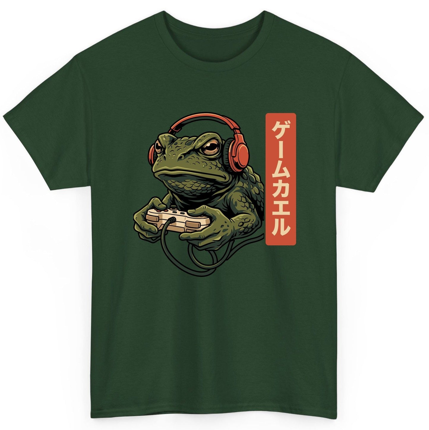 ゲームカエル gaming toad T-Shirt Forest Green product mockup