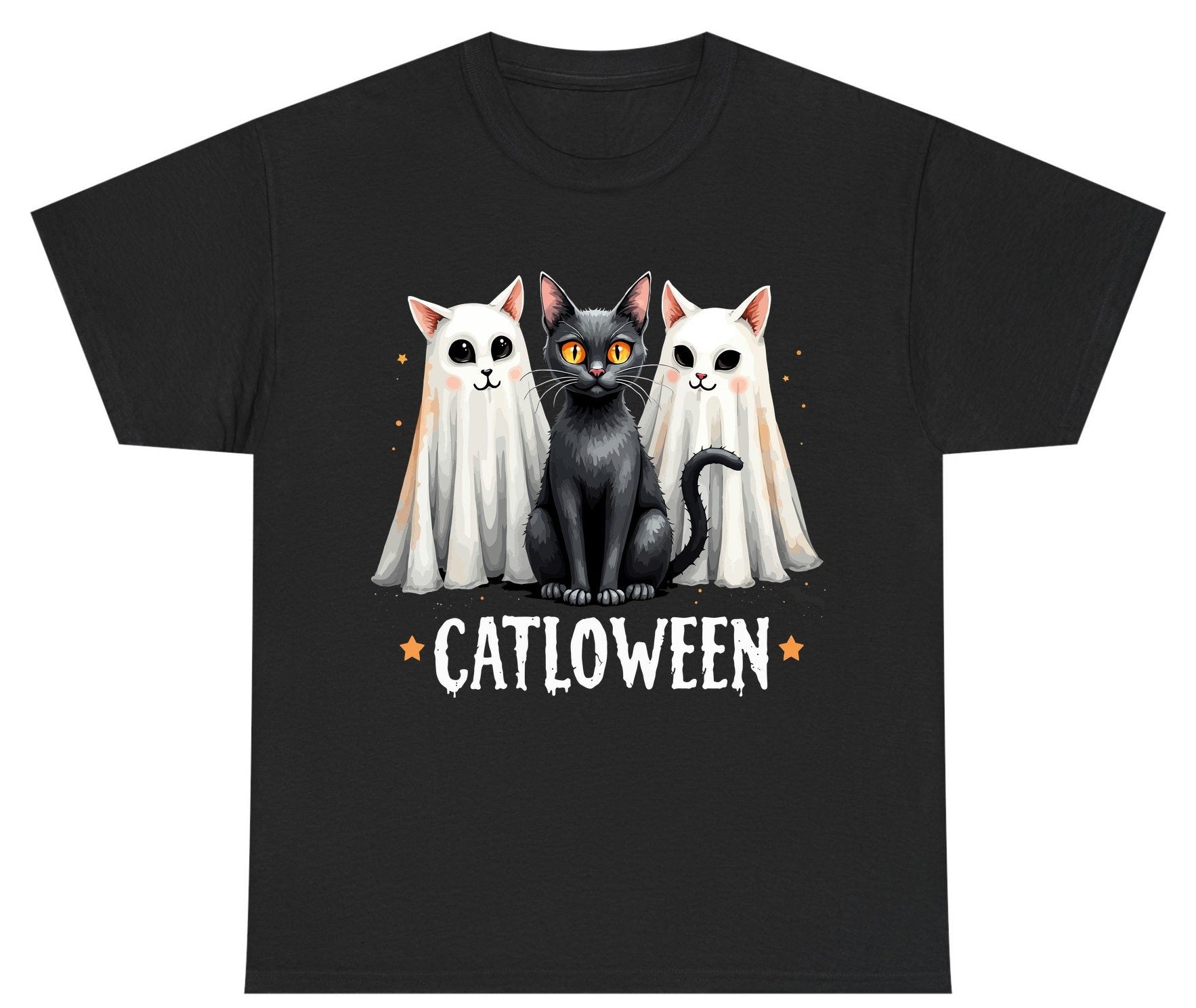 Catloween Halloween cats Youth T-Shirt Black product mockup