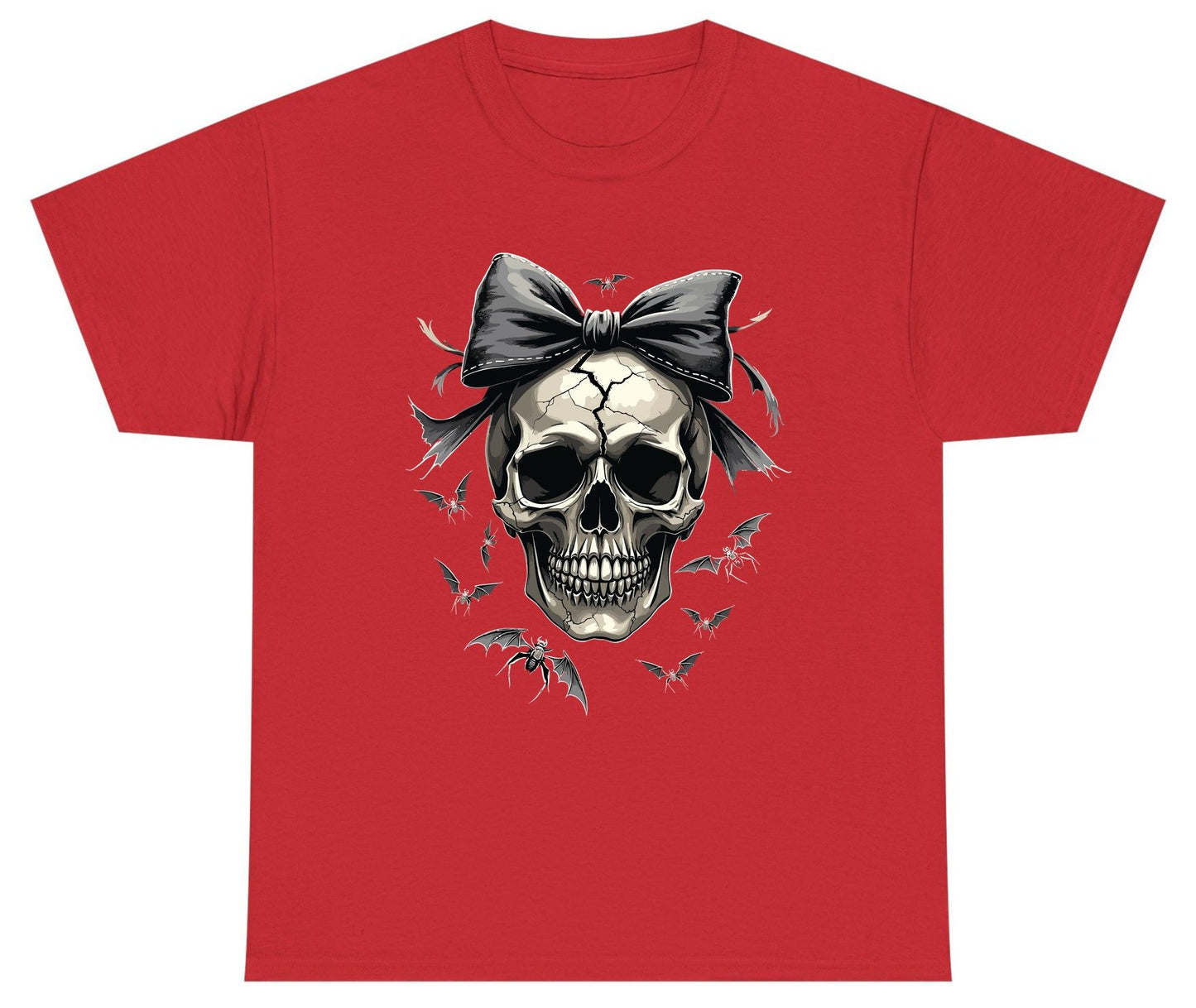 Gothic Skull with Bow gothic skull Youth T-Shirt Red product mockup