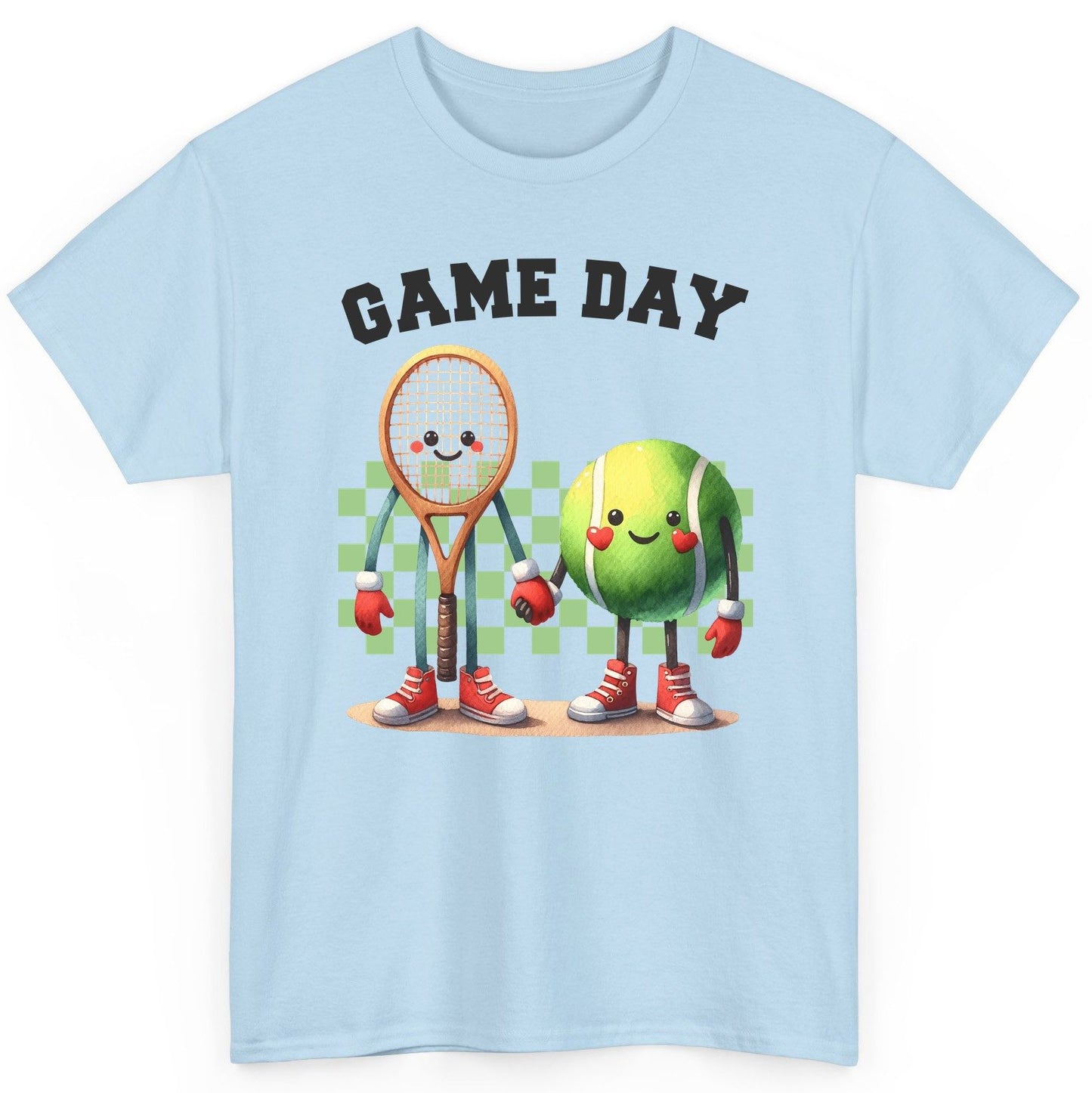 Game Day tennis T-Shirt Light Blue product mockup