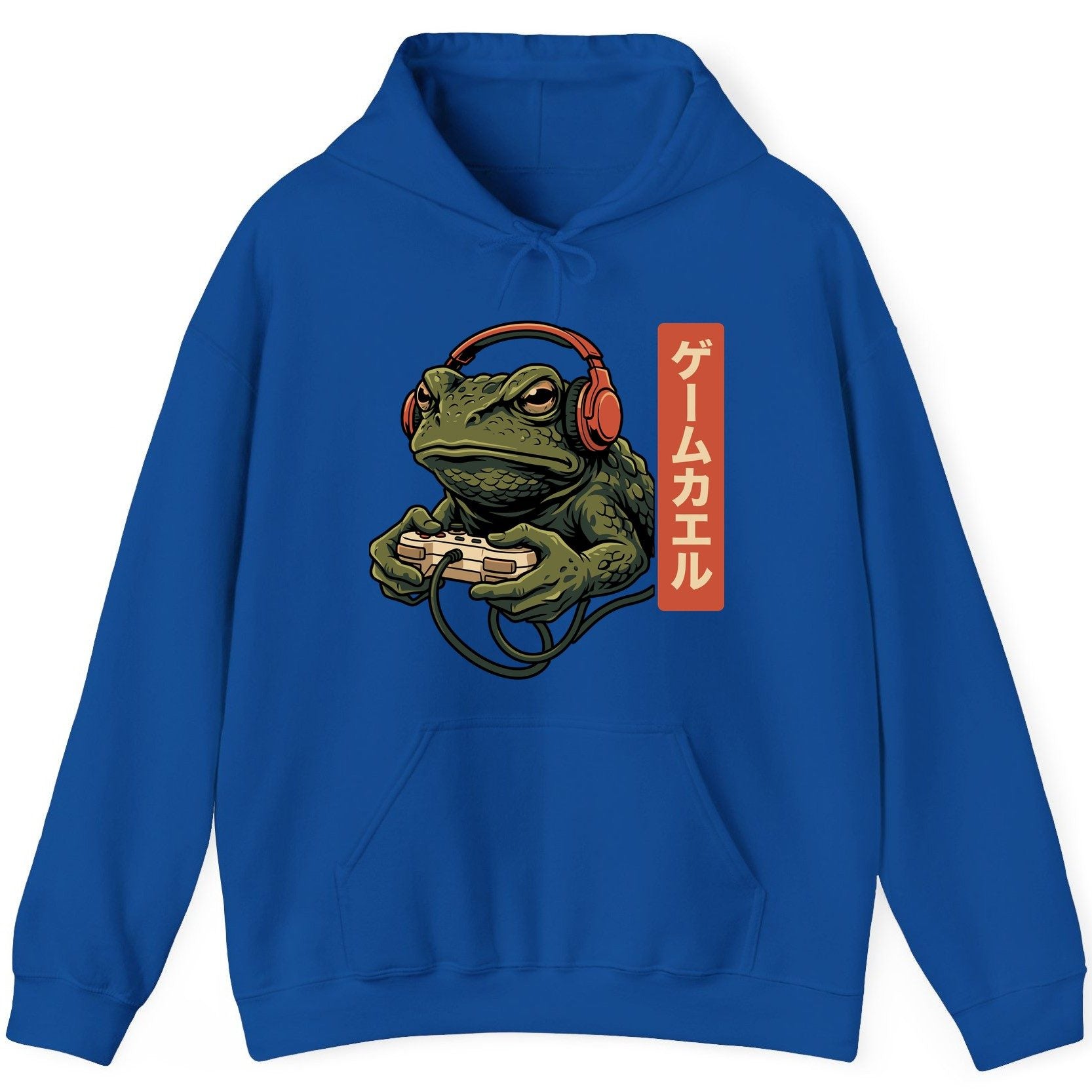 ゲームカエル gaming toad Hoodie Royal product mockup