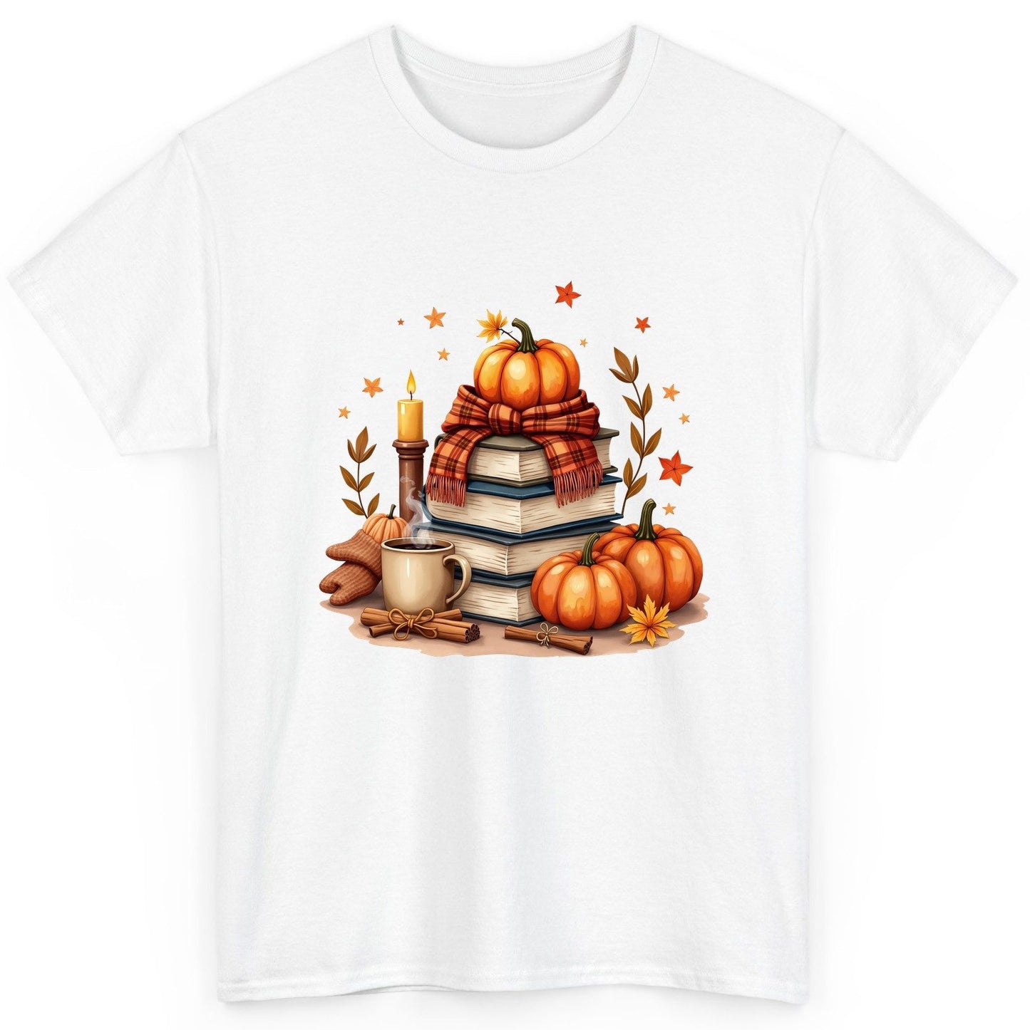 Cozy Autumn Reading Nook cozy autumn reading T-Shirt White product mockup
