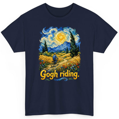 Gogh Riding van gogh art parody T-Shirt Navy product mockup