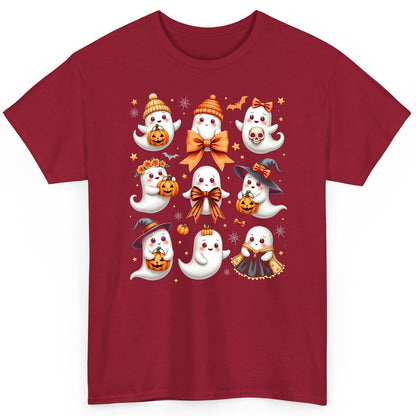 Cute Kawaii Ghosts Collection cute Halloween ghosts T-Shirt Cardinal Red product mockup
