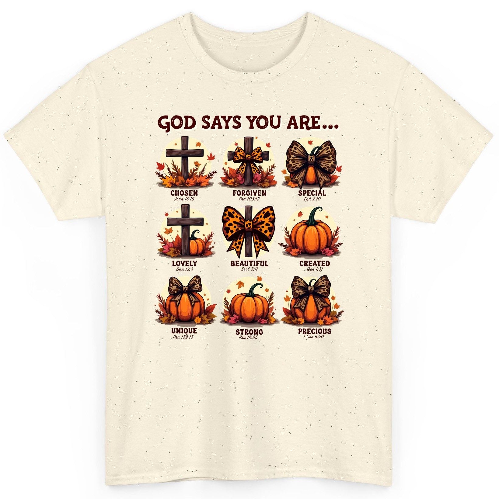 God Says You Are Chosen John 15 16, Forgiven Psa 103 12, Special Eph 2 10, Lovely Dan 12 3, Beautiful Eccl 3 11, Created Gen