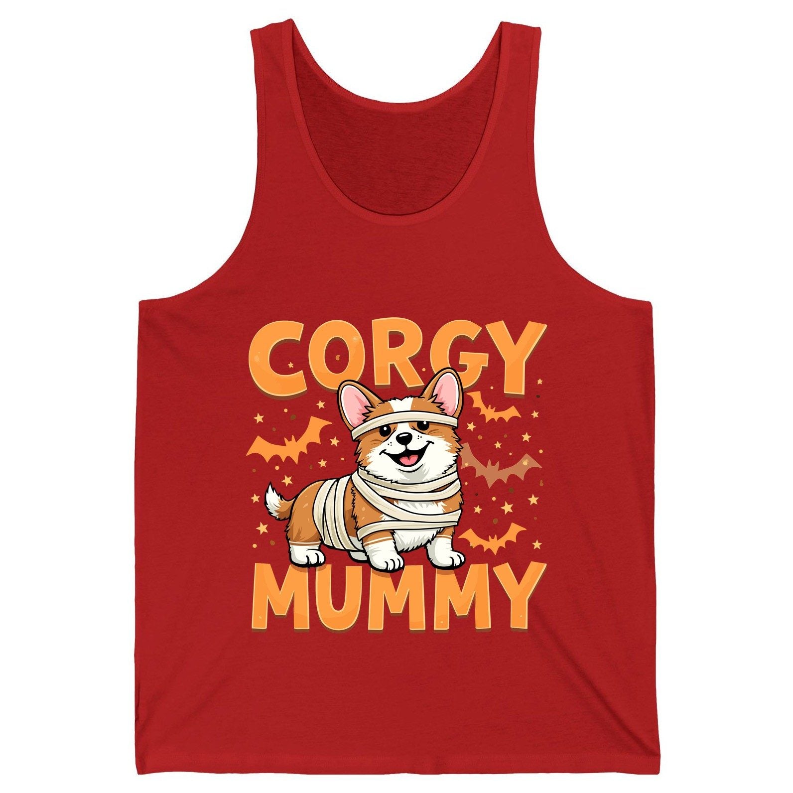 Corgy Mummy corgi Tank Top Red product mockup