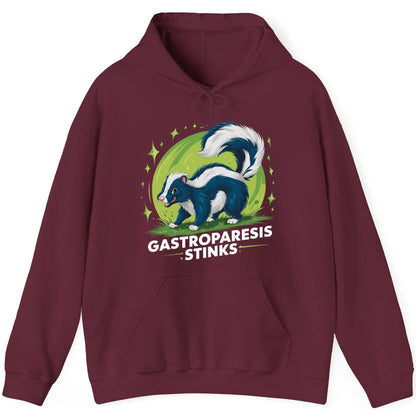 Gastroparesis Stinks gastroparesis awareness Hoodie Maroon product mockup
