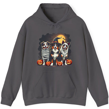Australian Shepherd Halloween Dogs australian shepherd dogs Hoodie Charcoal product mockup
