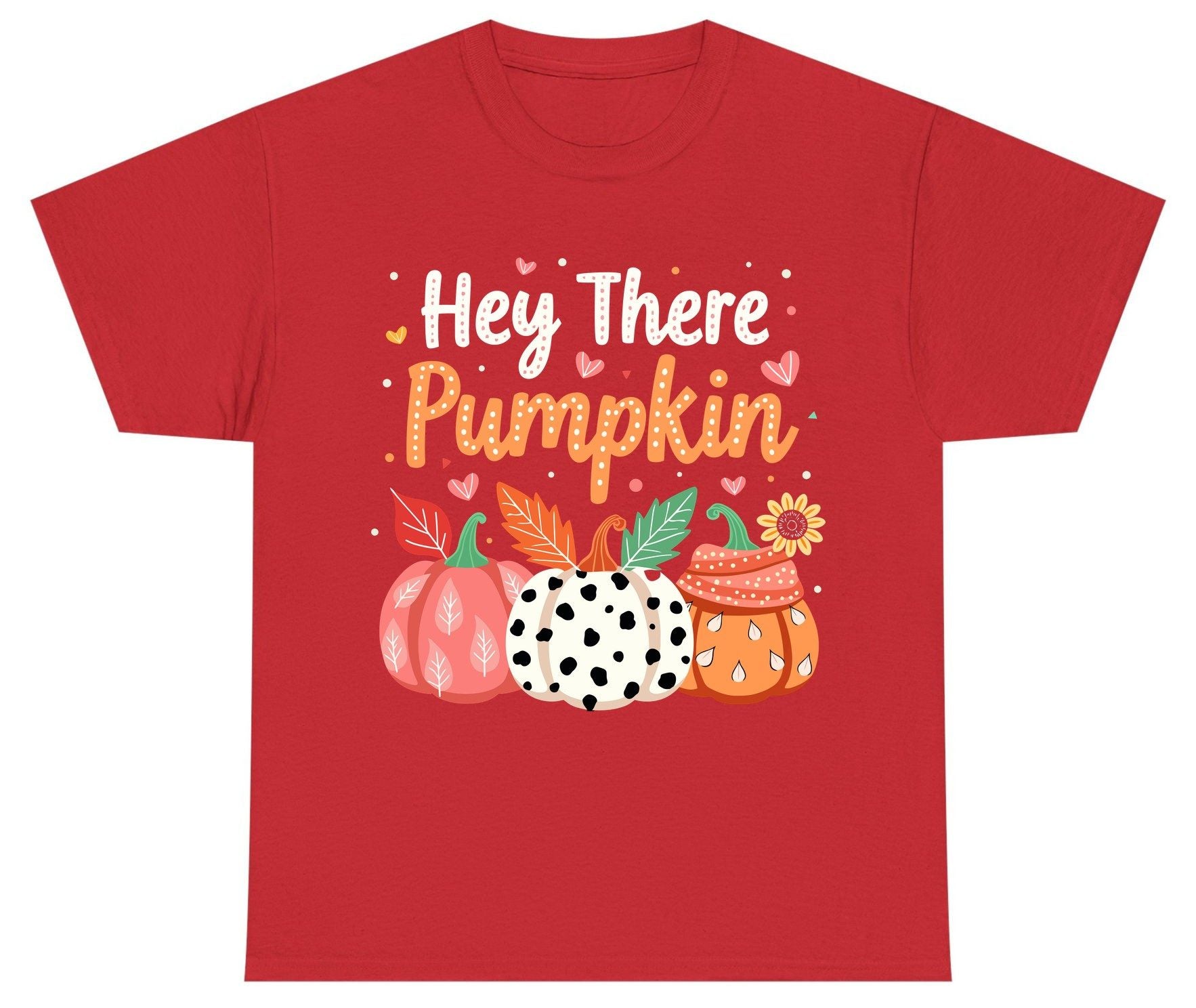 Hey There Pumpkin fall pumpkins Youth T-Shirt Red product mockup
