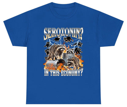 Serotonin in This Economy? raccoons Youth T-Shirt Royal product mockup