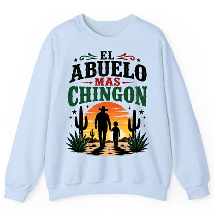 El Abuelo Mas Chingon grandfather and grandson Sweatshirt Light Blue product mockup