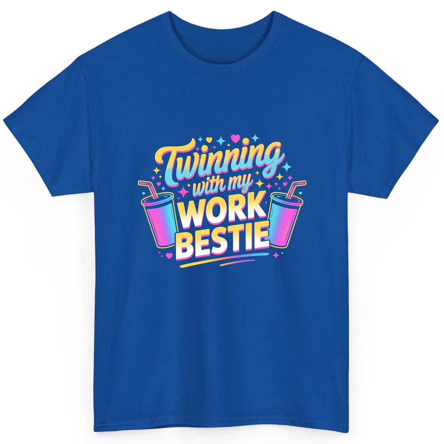 Twinning with My Work Bestie work friendship T-Shirt Royal product mockup