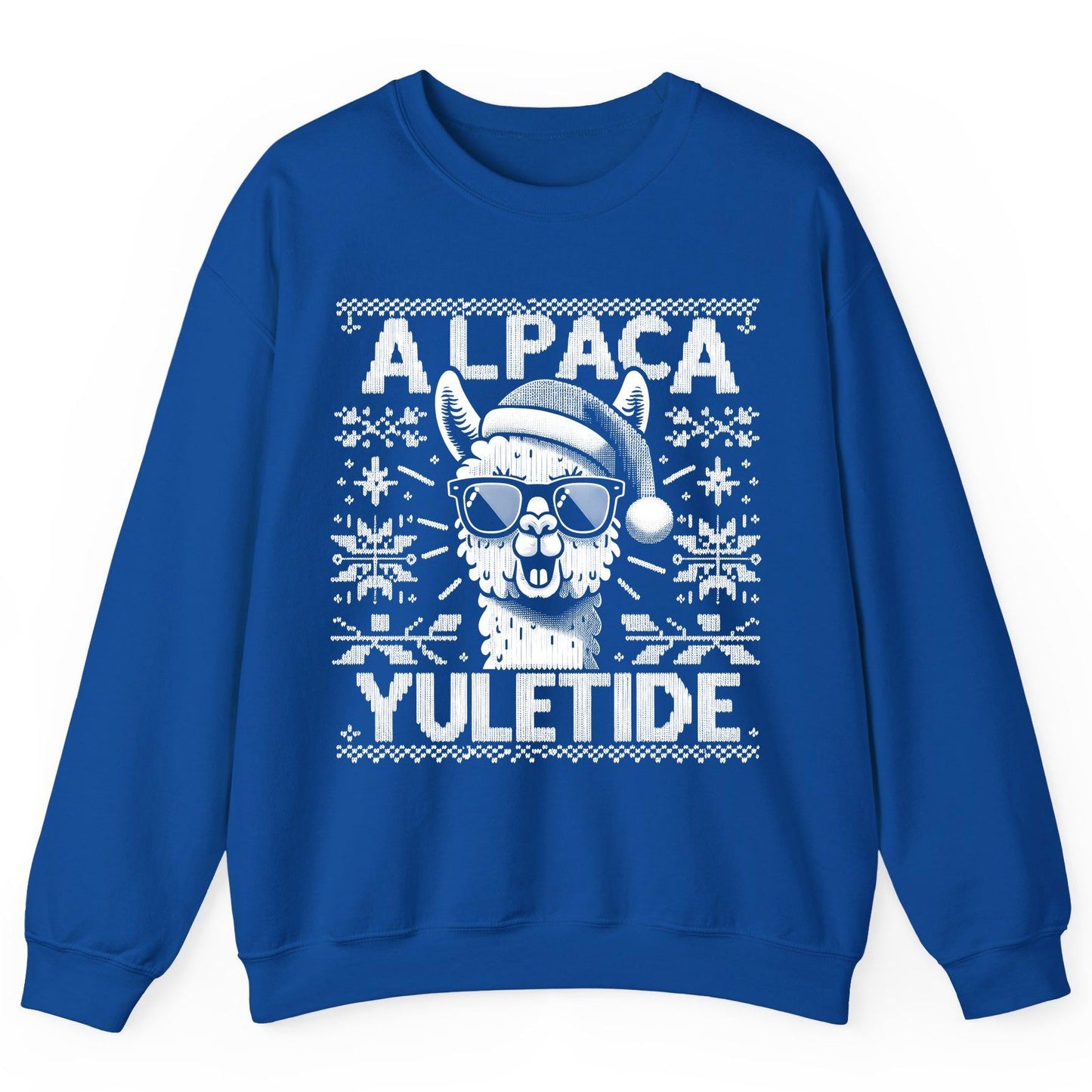 ALPACA Yuletide Funny Lovers Sweatshirt - product mockup - Royal