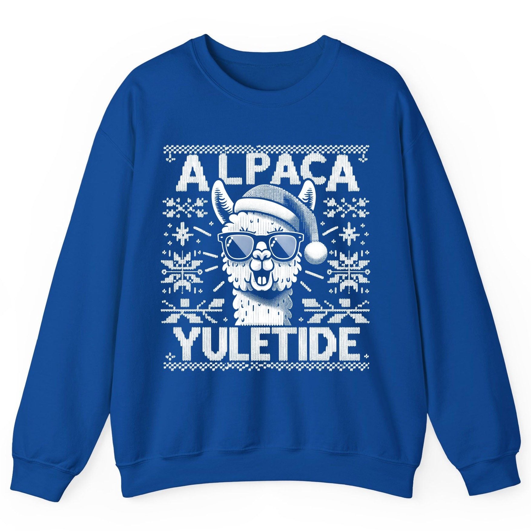 ALPACA Yuletide Funny Lovers Sweatshirt - product mockup - Royal