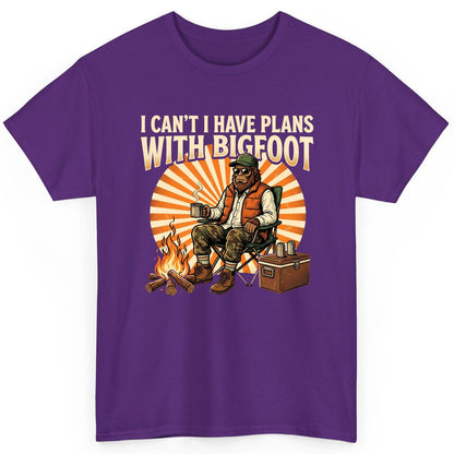 I Can't I Have Plans with Bigfoot bigfoot T-Shirt Purple product mockup