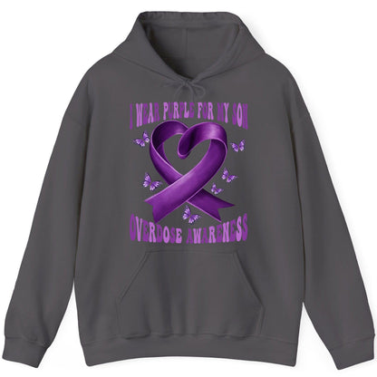 I Wear Purple for My Son Overdose Awareness overdose awareness Hoodie Charcoal product mockup