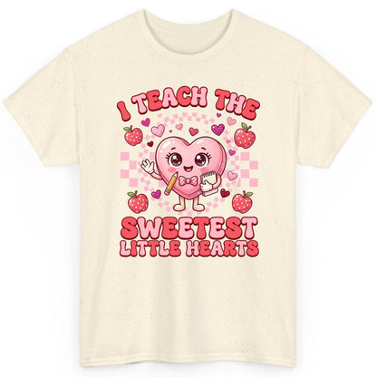 I Teach the Sweetest Little Hearts teaching T-Shirt Natural product mockup