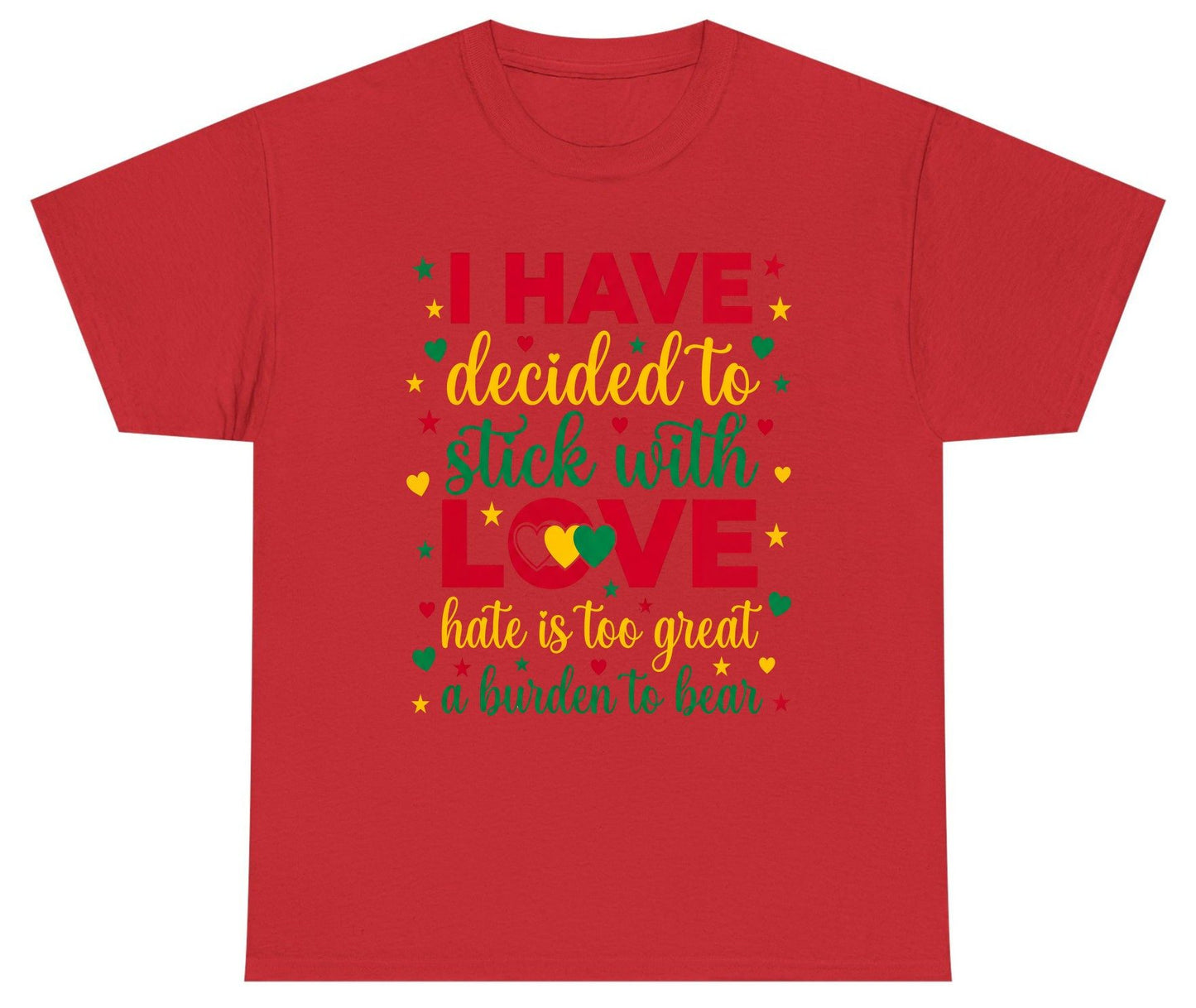 I Have Decided to Stick with Love Hate Is Too Great a Burden to Bear black history month Youth T-Shirt Red product mockup