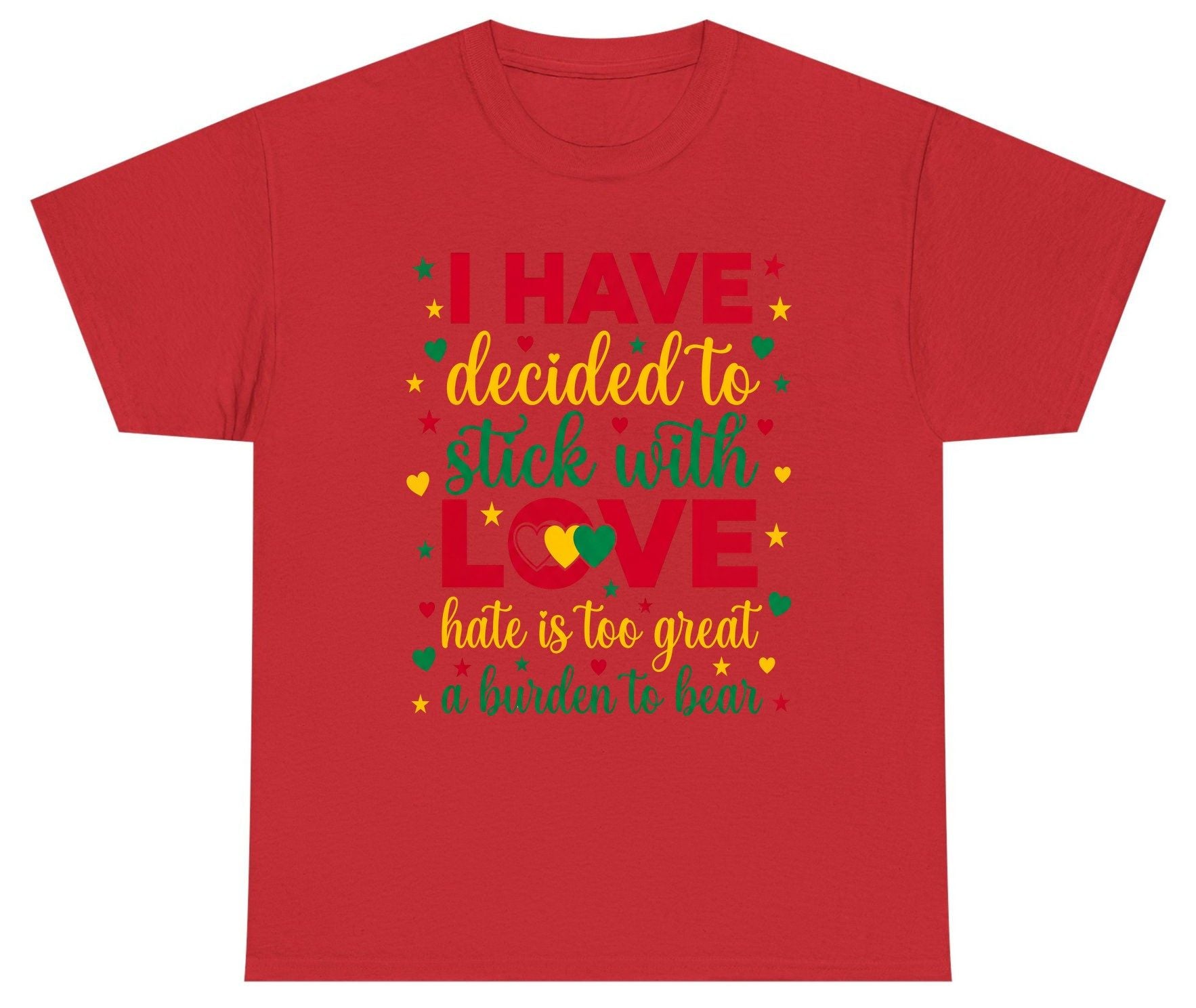 I Have Decided to Stick with Love Hate Is Too Great a Burden to Bear black history month Youth T-Shirt Red product mockup