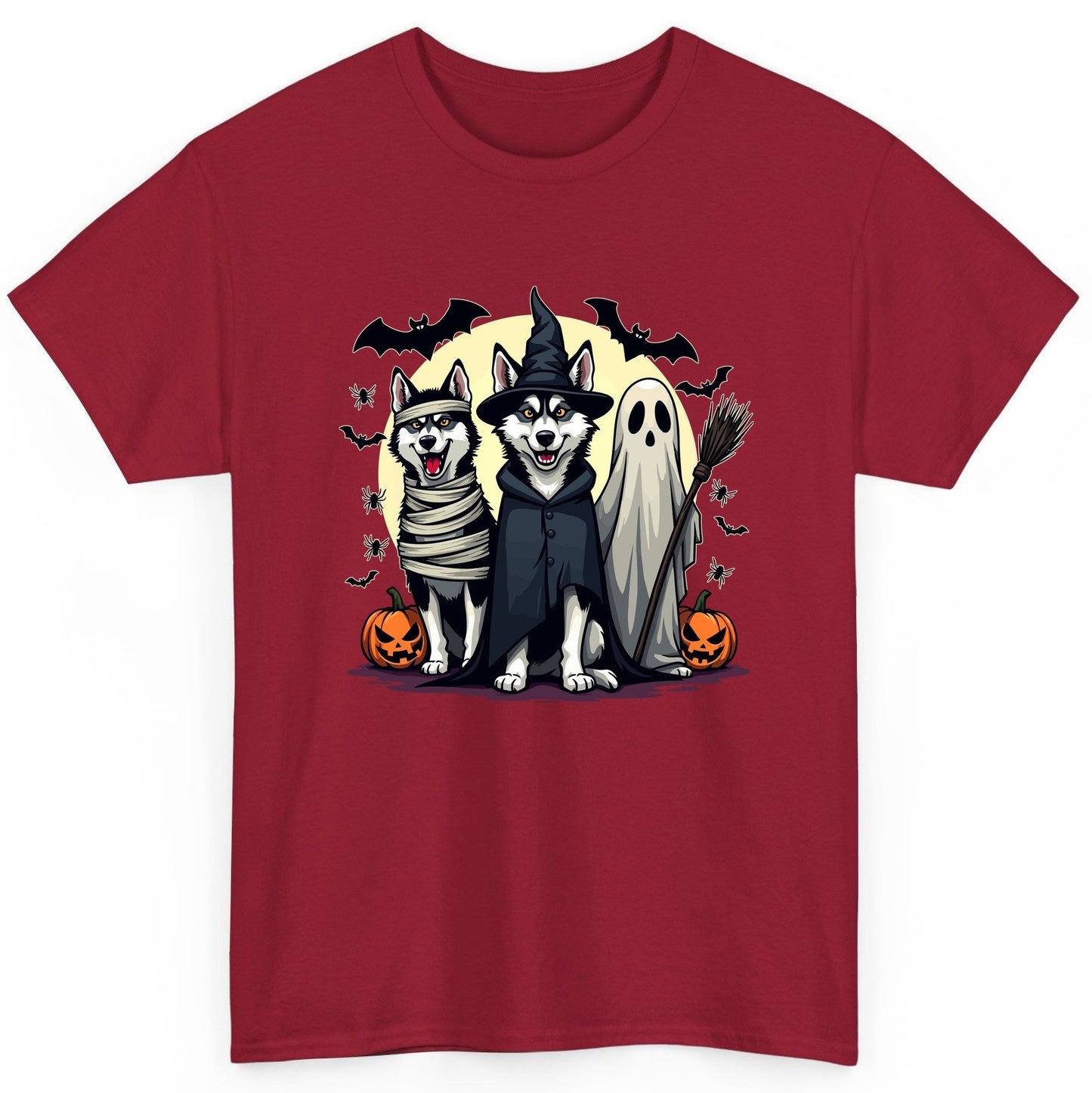Halloween Huskies in Costumes Halloween huskies T-Shirt Cardinal Red product mockup