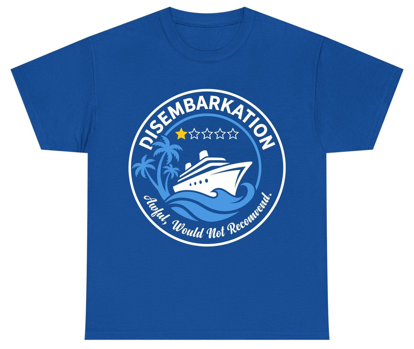 Disembarkation Awful, Would Not Recommend cruising Youth T-Shirt Royal product mockup
