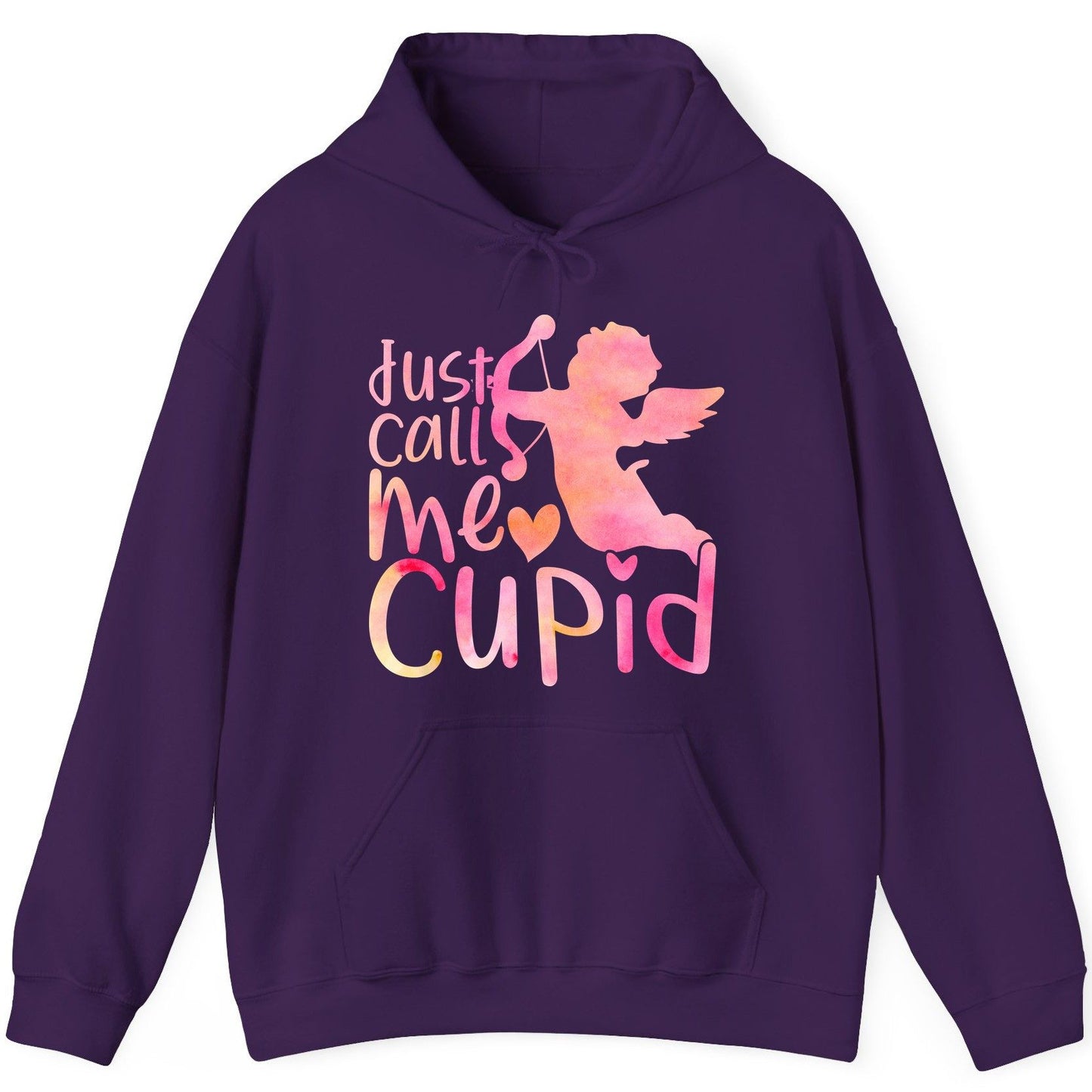 Just Call Me Cupid cupid Hoodie Purple product mockup