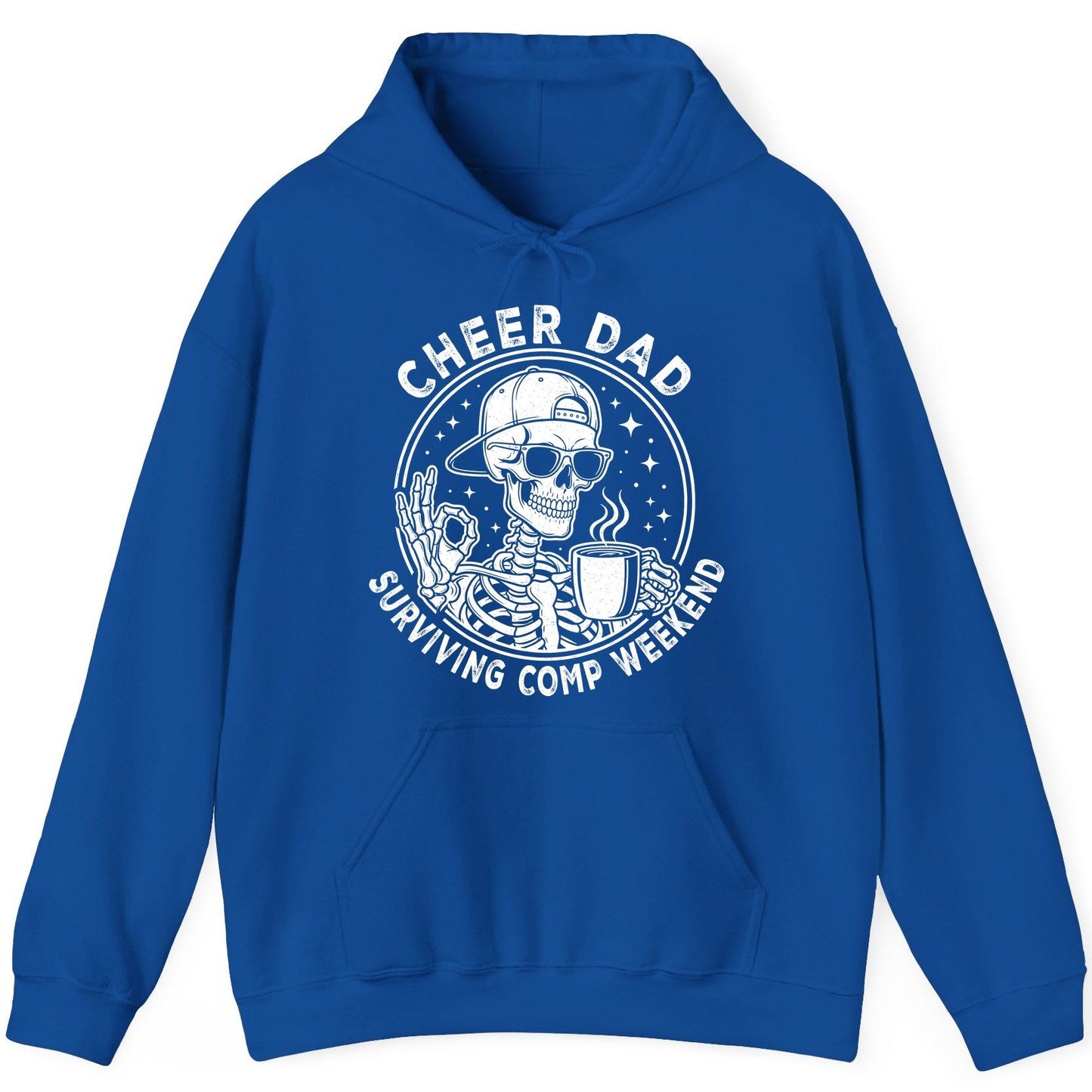 Cheer Dad Surviving Comp Weekend cheer dad Hoodie Royal product mockup