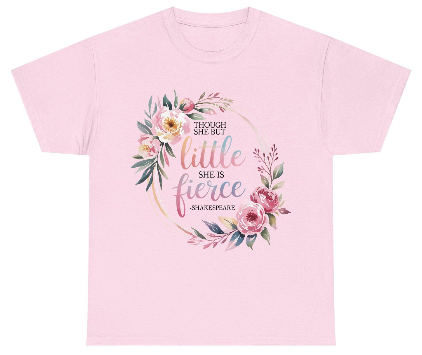 Little Fierce feminine empowerment Youth T-Shirt Light Pink product mockup