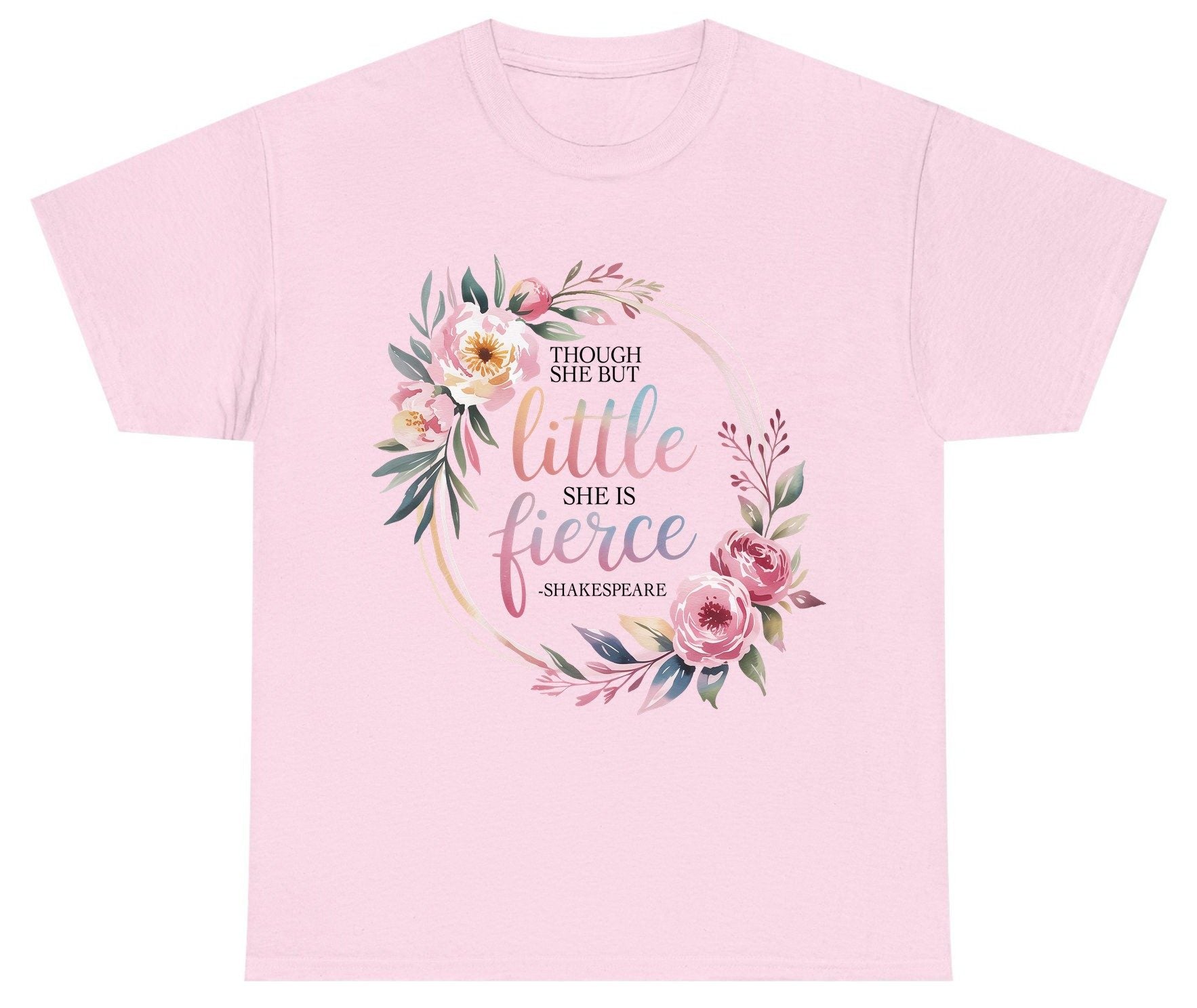Little Fierce feminine empowerment Youth T-Shirt Light Pink product mockup