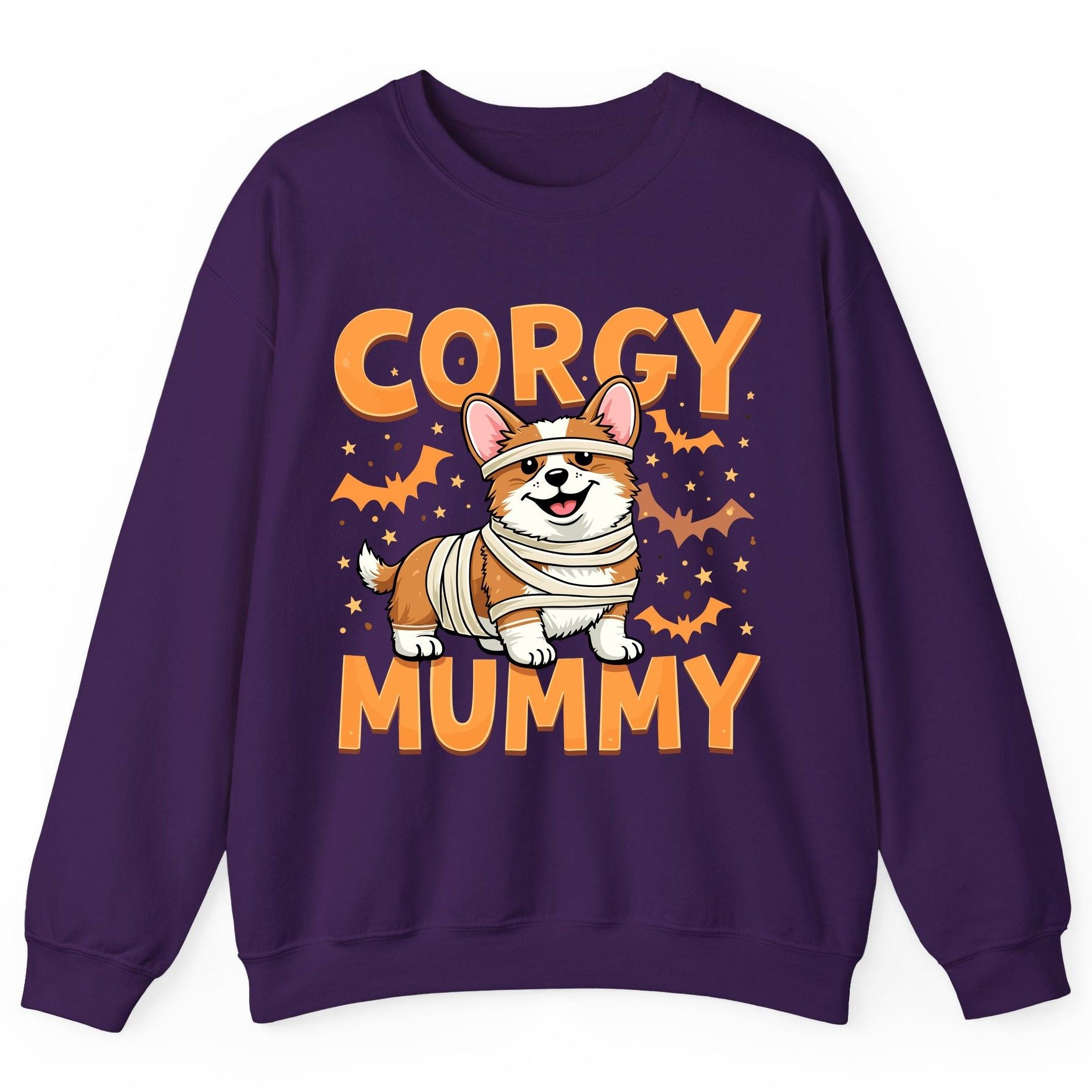 Corgy Mummy corgi Sweatshirt Purple product mockup