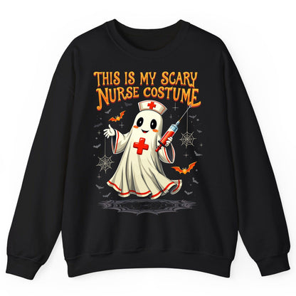 This Is My Scary Nurse Costume Halloween ghost nurse Sweatshirt Black product mockup