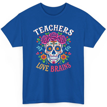 Teachers Love Brains teacher T-Shirt Royal product mockup