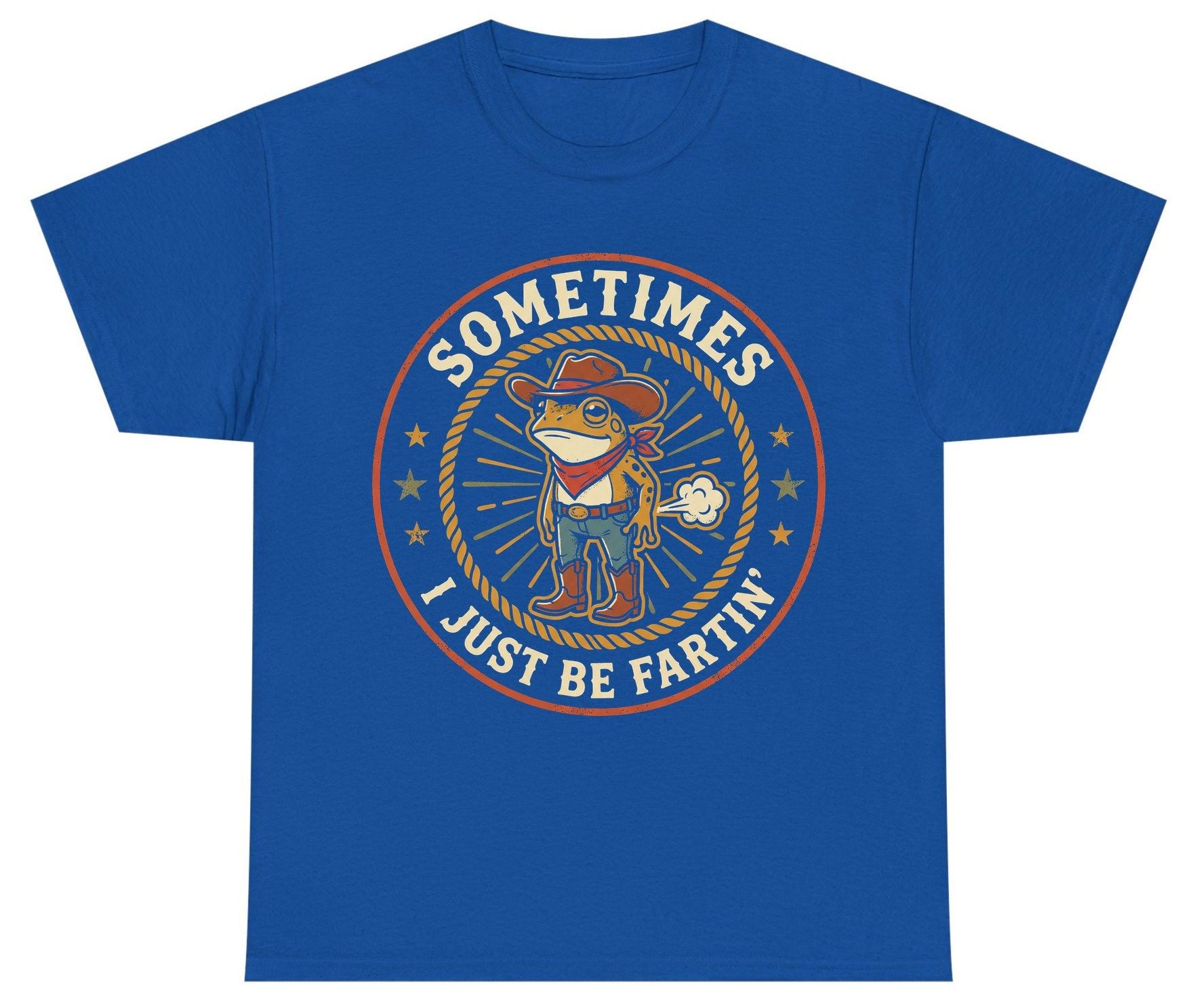 Sometimes I Just Be Fartin' cowboy frog Youth T-Shirt Royal product mockup