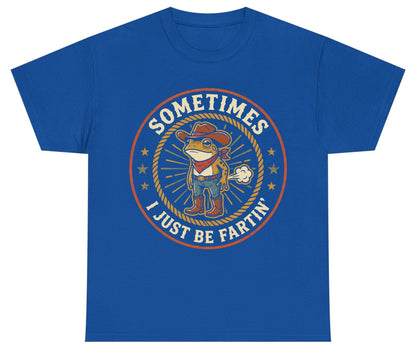 Sometimes I Just Be Fartin' cowboy frog Youth T-Shirt Royal product mockup