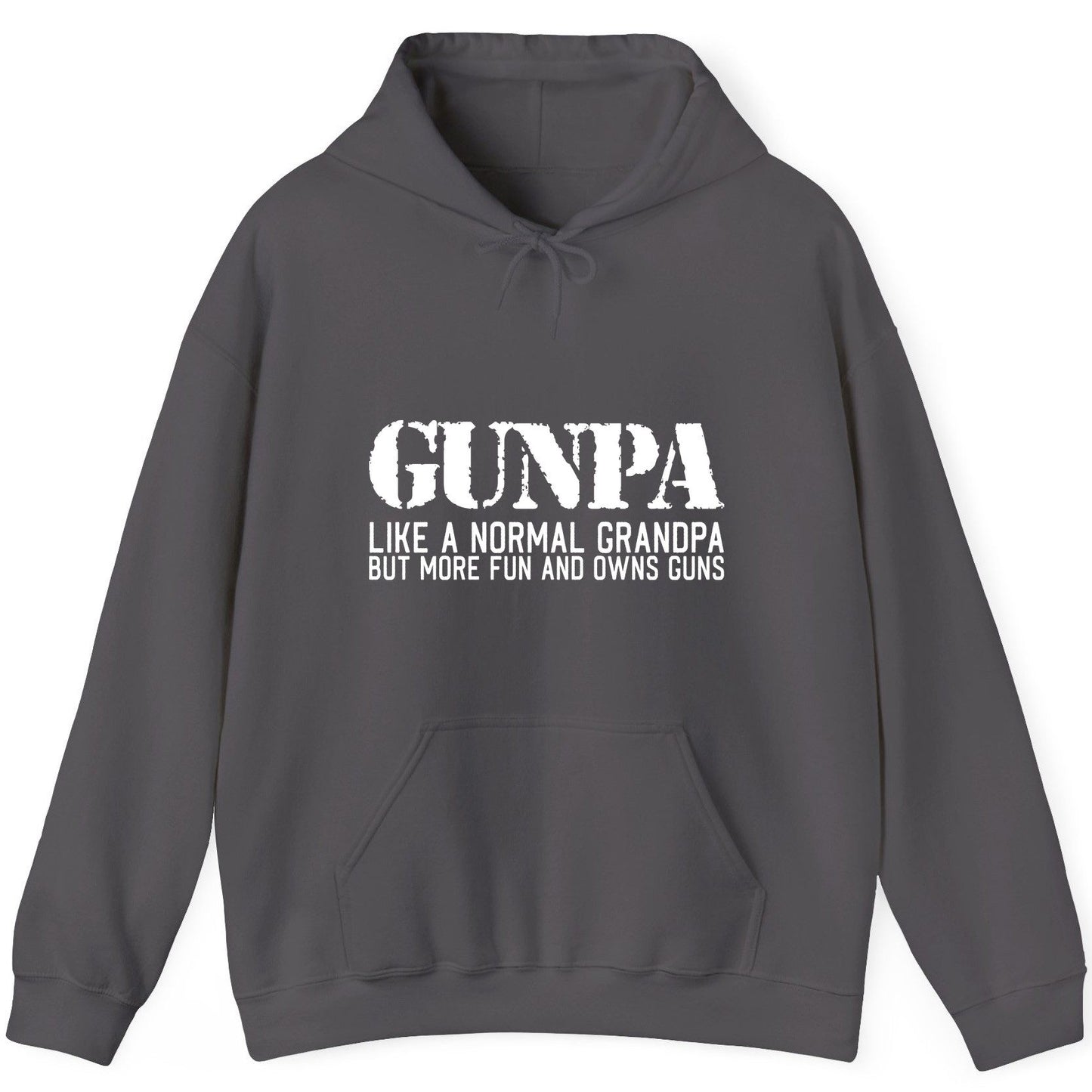 Gunpa Like a Normal Grandpa but More Fun and Owns Guns funny gun owner grandpa Hoodie Charcoal product mockup