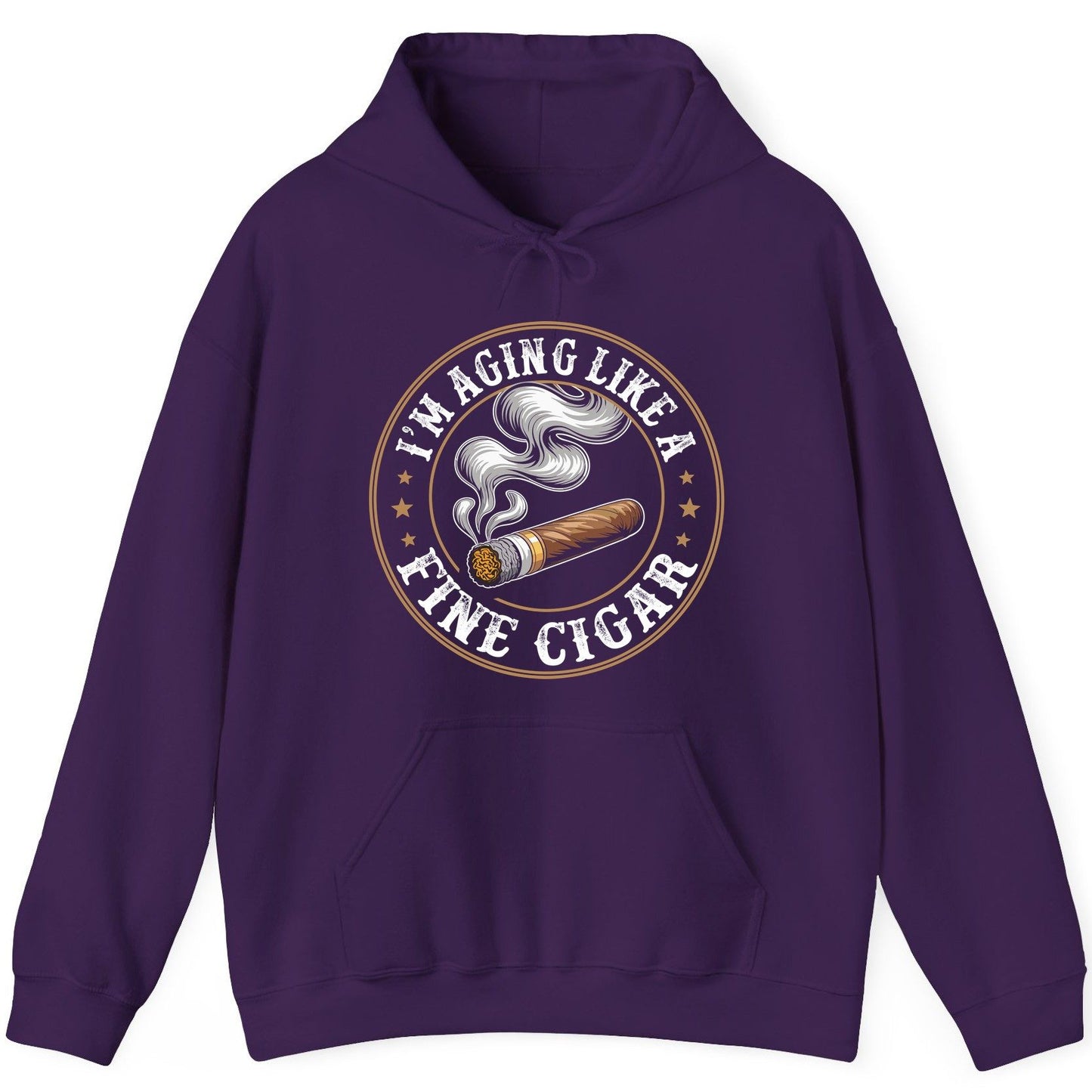 I'm Aging Like a Fine Cigar cigar smoking Hoodie Purple product mockup
