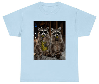 Raccoons Eating Pickles Funny Animal Lovers Youth T-Shirt - product mockup - Light Blue