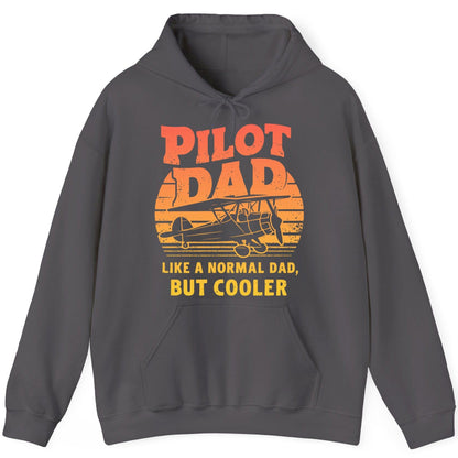 Pilot Dad Like a Normal Dad, but Cooler pilots Hoodie Charcoal product mockup