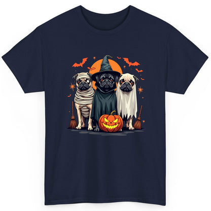 Halloween Pugs Costumes pugs T-Shirt Navy product mockup