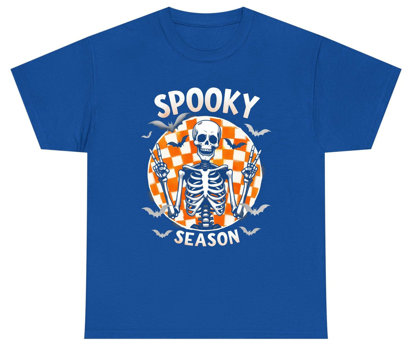 Spooky Season Halloween skeleton Youth T-Shirt Royal product mockup