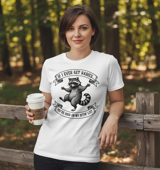 Subtle Raccoon Sketch raccoon T-Shirt White lifestyle mockup